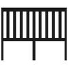 vidaXL Sengegavl svart 126x6x101 cm heltre furu