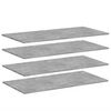 vidaXL Hylleplater 4 stk betonggr&aring; 100x50x1,5 cm konstruert tre