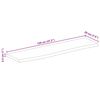 vidaXL Bordplate med naturlig kant 120x20x2,5 cm heltre mango