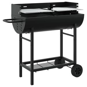 vidaXL Kullgrill 96,5 x 42,5 x 88,5 cm Svart