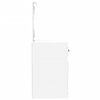 vidaXL Sminkebord med LED hvit 90x50x132,5 cm konstruert tre