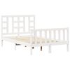 vidaXL Sengeramme med hodegavl hvit small double heltre