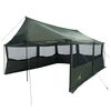 vidaXL Familietelt Army gr&oslash;nn 450 x 400 x 265 cm Polyester og st&aring;l