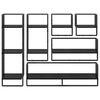 vidaXL Vegghyllesett 6 pcs Svart Eik 100 x 25 x 30 cm Konstruert tre