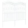 vidaXL Hage Hegning Hvit 215 cm Pulverlakkert stål