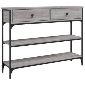 vidaXL Konsollbord gr&aring; sonoma 100x25x75 cm konstruert tre