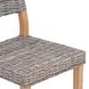 vidaXL Spisestuestol 2 pcs Kubu Gr&aring; 46 x 55 x 84 cm Kubu Rattan
