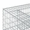 vidaXL Gabion hevet seng s&oslash;lv 80 x 80 x 40 cm Galvanisert St&aring;l