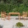vidaXL Hagespisegruppe 3 deler heltre teak