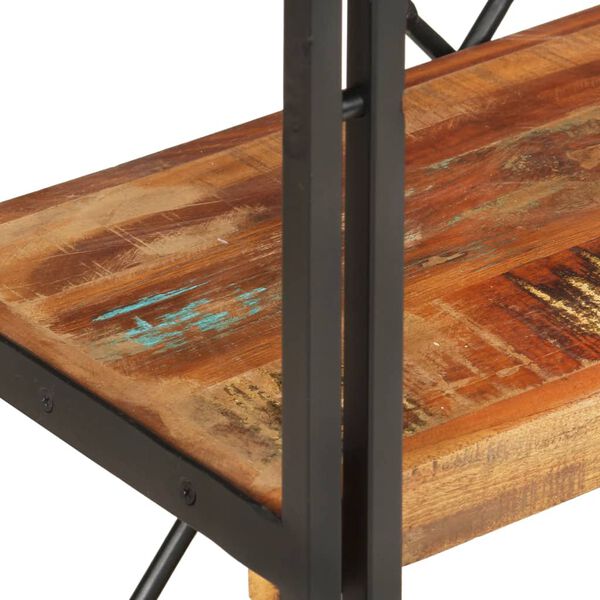 vidaXL Bokhylle 3 etasjer 90x30x80 cm gjenvunnet heltre