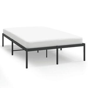 vidaXL Sengeramme i metall svart 135x190 cm