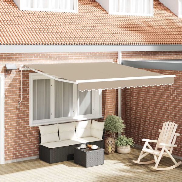 vidaXL Innvendbar Markise med Beige 300 x 250 cm stoff
