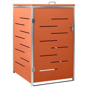 vidaXL S&oslash;ppeldunkskur enkelt 69x77,5x115 cm rustfritt st&aring;l
