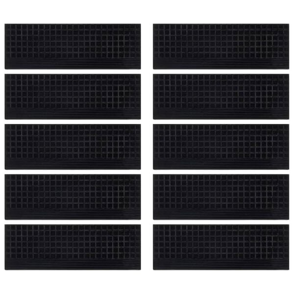 vidaXL Trappetrinn 10 stk 25x75 cm gummi
