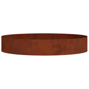 vidaXL Plante ring Brun 120 x 120 x 20 cm Cortenst&aring;l