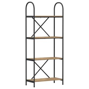vidaXL Bokhylle 4 niv&aring;er 60 x 30 x 146 cm Konstruert tre Artisan Eik