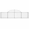 vidaXL Gabionkurver buede 15 stk 200x30x40/60 cm galvanisert jern