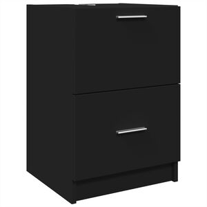 vidaXL Servantskap svart 40x37x59 cm konstruert tre
