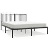 vidaXL Sengeramme i metall med hodegavl svart 160x200 cm