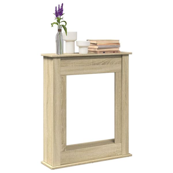 vidaXL Peisramme sonoma eik 75x20x87,5 cm konstruert tre