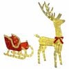 vidaXL Reinsdyr Trekke Slede Varmhvit 151 x 28 x 128.5 cm Stoff