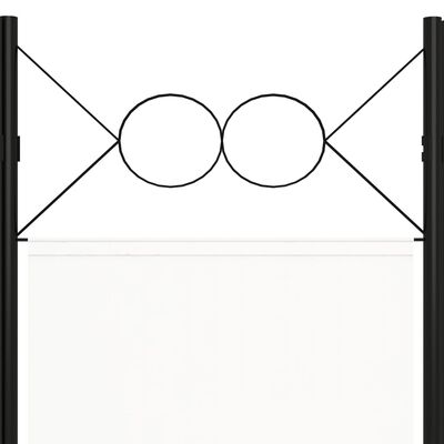 vidaXL Romdeler med 6 paneler hvit 240x180 cm