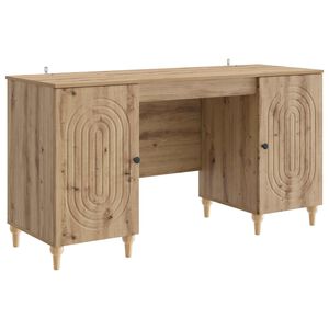 vidaXL Skrivebord Artisan eik 142,5 x 50 x 75 cm Konstruert tre