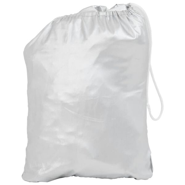 vidaXL Halvt biltrekk med kroker Silver L