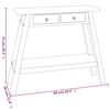 vidaXL Konsollbord med skuffer svart 90x30x75 cm heltre mahogni