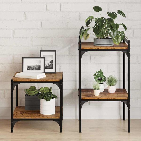 vidaXL Bokhyllebrett 4 pcs Brun 40 x 40 x 1,5 cm Konstruert tre