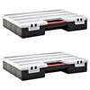 vidaXL Sorteringsbokser 2 stk justerbare avdelere 460x325x80 mm plast