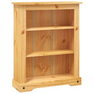 Bokhylle med 3 hyller meksikansk Corona-stil furu 80x29x100 cm