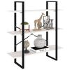 vidaXL Bokhylle 3 nivåer hvit 100x30x105 cm heltre furu