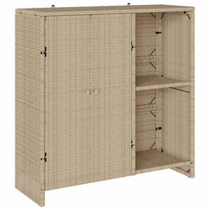 vidaXL Oppbevaringsskap med hylle Beige 100 x 36 x 102 cm Rotting