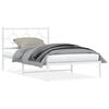 vidaXL Sengeramme i metall med hode- og fotgavl hvit 107x203 cm