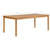 vidaXL 9-delers hagespisesett 200x100 cm heltre teak