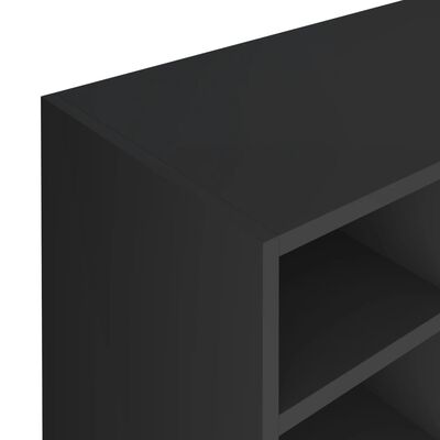 vidaXL Skohylle konstruert tre 92x30x67,5 cm svart