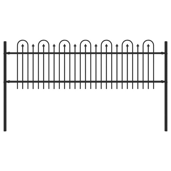 vidaXL Spikertrekk Bueseger Svart 200 x 130 cm Pulverlakkert st&aring;l