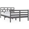 vidaXL Sengeramme gr&aring; 120x190 cm Small Double heltre
