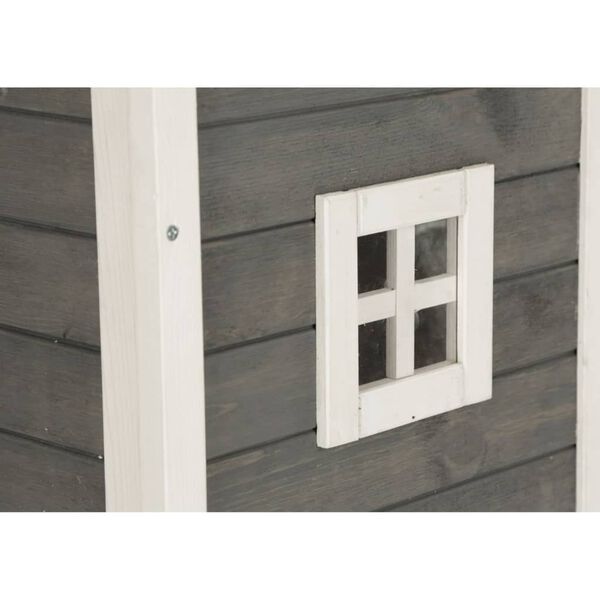 Kerbl Utendørs kattehus Family 57x55x80 cm grå og hvit