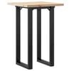 vidaXL Spisebord O-ramme 50x50x75,5 cm heltre furu og st&aring;l
