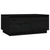 vidaXL Salongbord svart 80x50x35 cm heltre furu