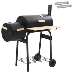 vidaXL Utend&oslash;rs grill 103 x 60 x 113 cm St&aring;l Svart