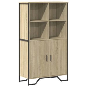 vidaXL Highboard sonoma eik 79,5x35,5x137,5 cm konstruert tre