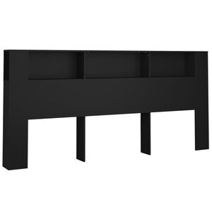 vidaXL Sengegavlskap svart 220x18,5x104,5 cm