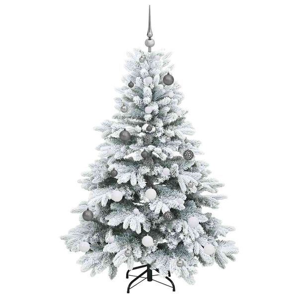vidaXL Kunstig juletre med 150 LED med stativ Hvit 150 cm PE og PVC