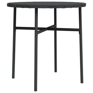 vidaXL Tebord svart 45 cm polyrotting