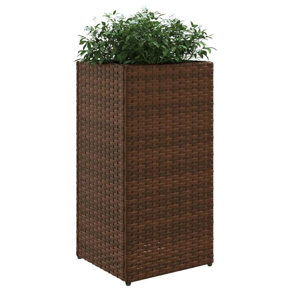 vidaXL Plantekasser 2 stk brun 30x30x60 cm polyrotting