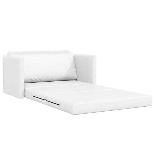 vidaXL Sammenleggbar Sofa seng Hvit 124 x 71 x 78 cm PVC