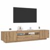 vidaXL TV-benk med LED-lys artisan eik 200x35x40 cm konstruert tre